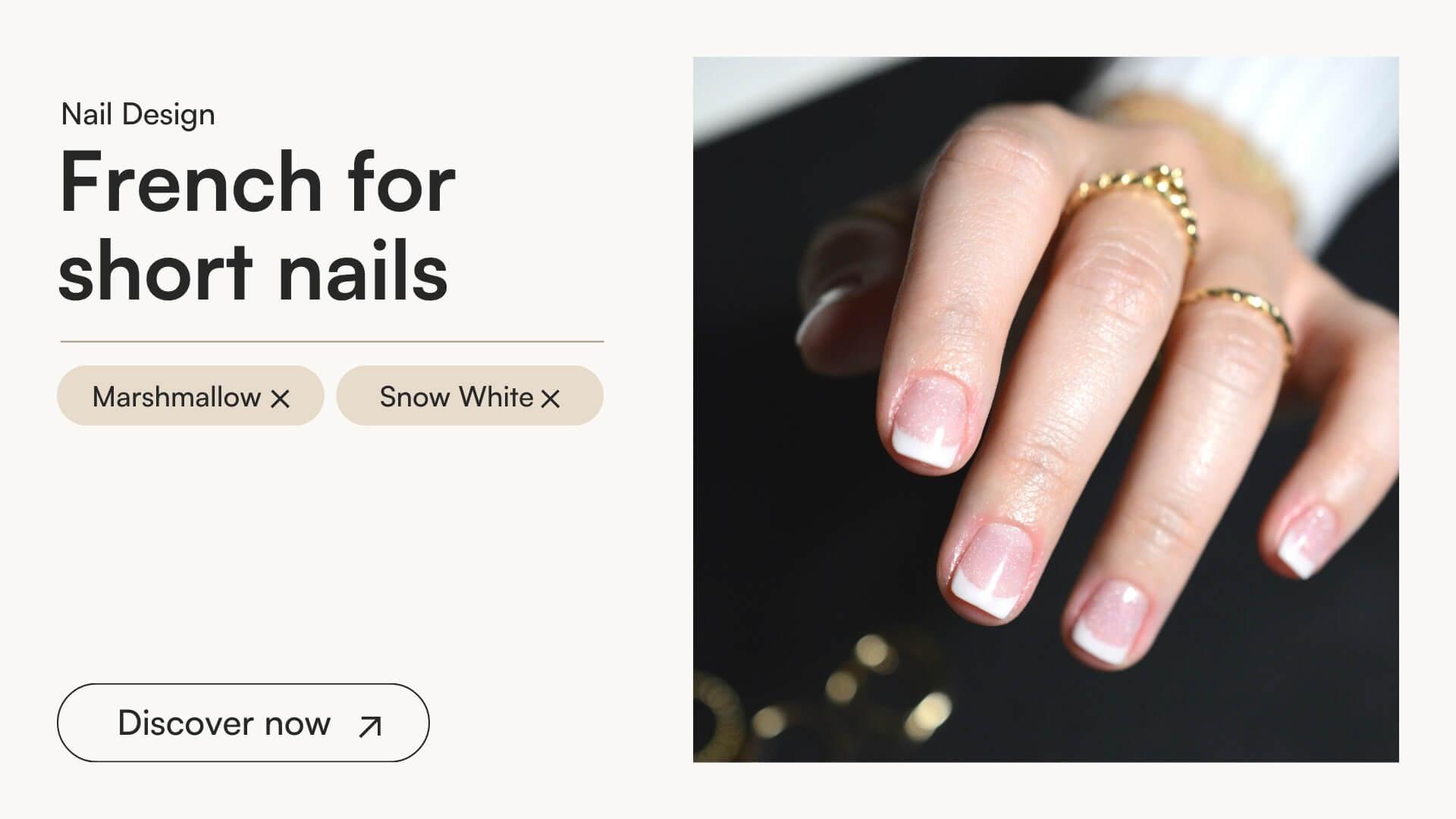 French manicure for short nails