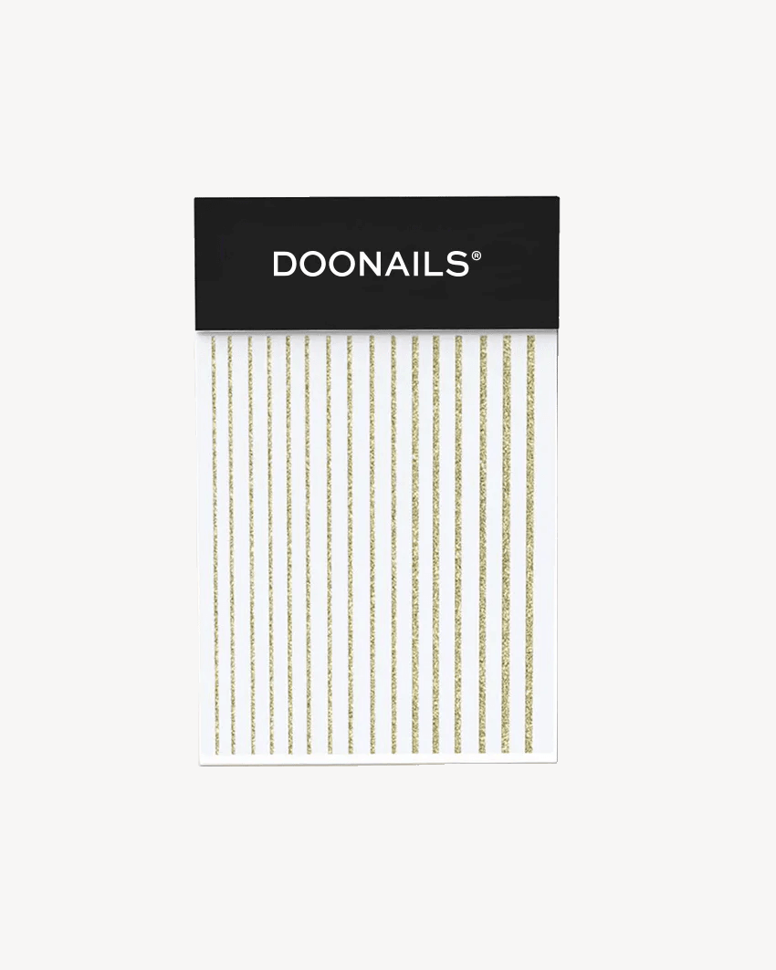 Lines Stickers - Gold Glitter