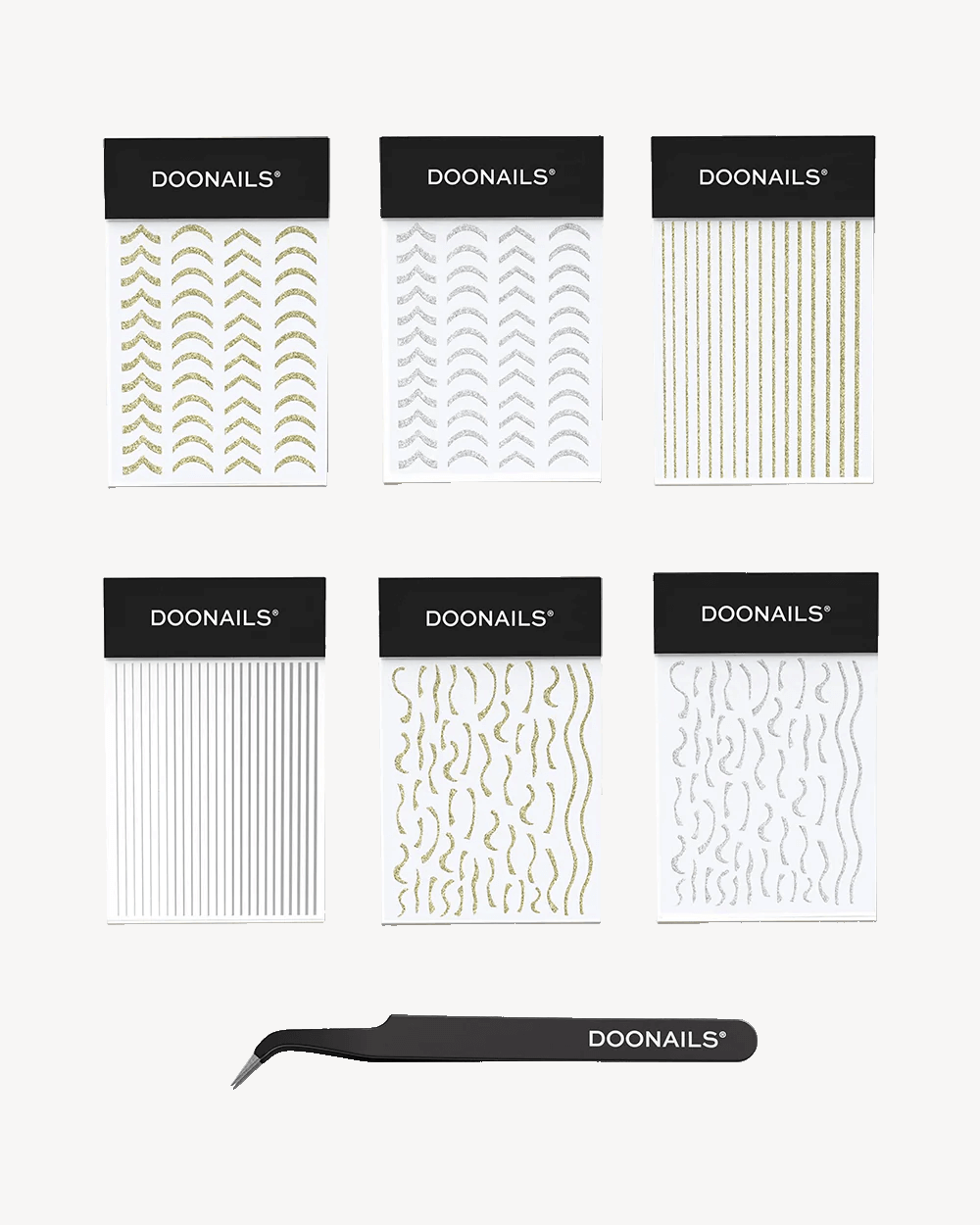 Nail Sticker Bundle (+ Free Tweezers)