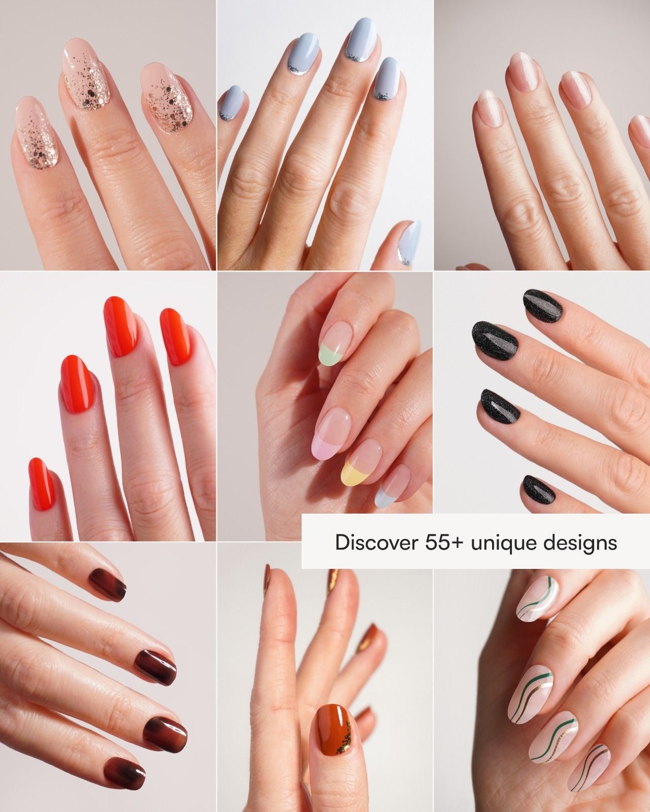 Gold Glitter Ombre Gel Strips