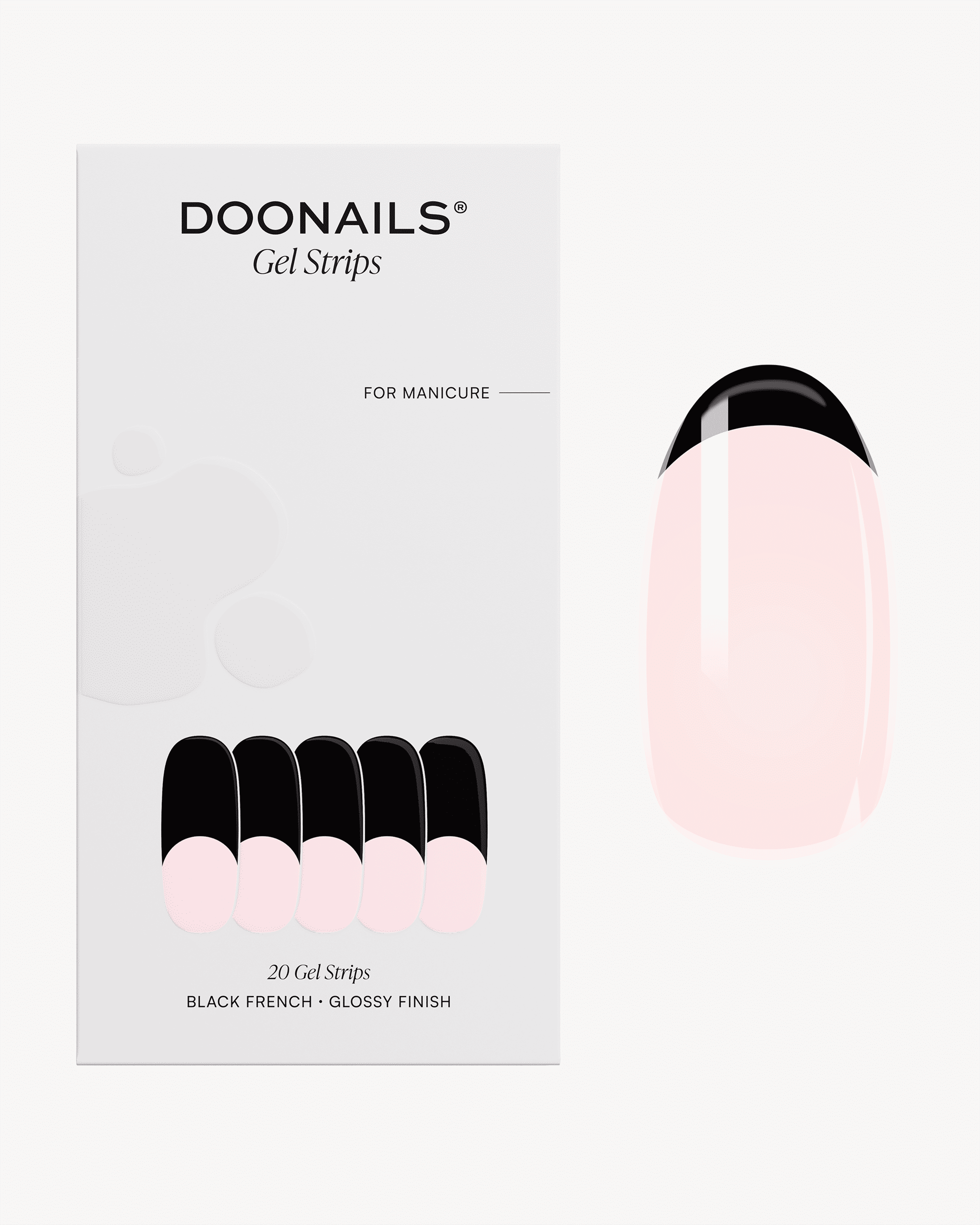 Black French Gel Strips - Doonails US