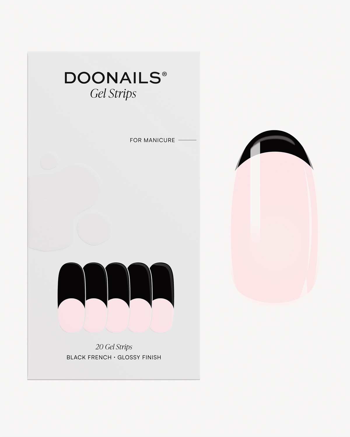 Black French Gel Strips - Doonails US