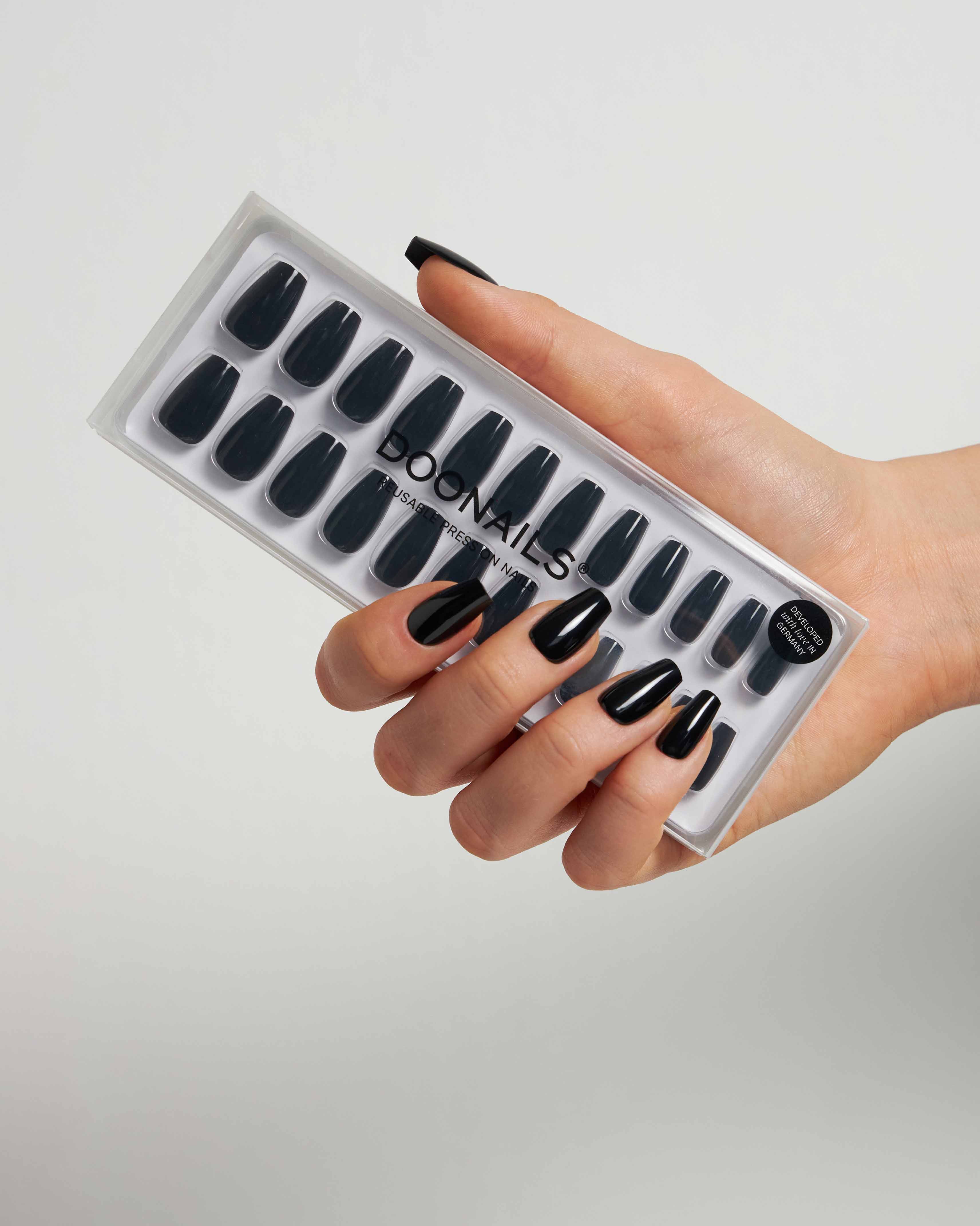 Dark Dream Short Coffin Soft Gel Press Ons - Doonails US