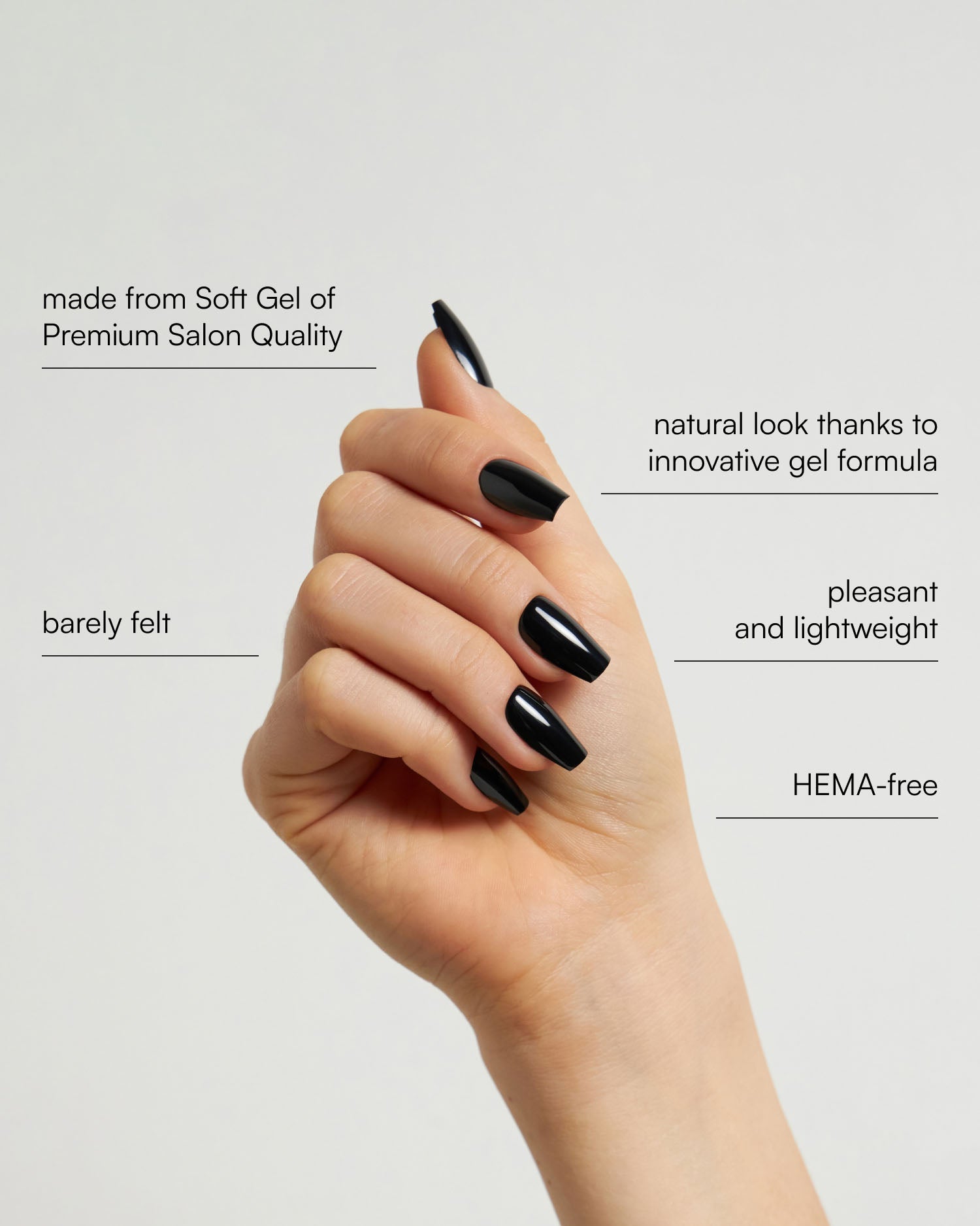 Dark Dream Short Coffin Soft Gel Press Ons - Doonails US