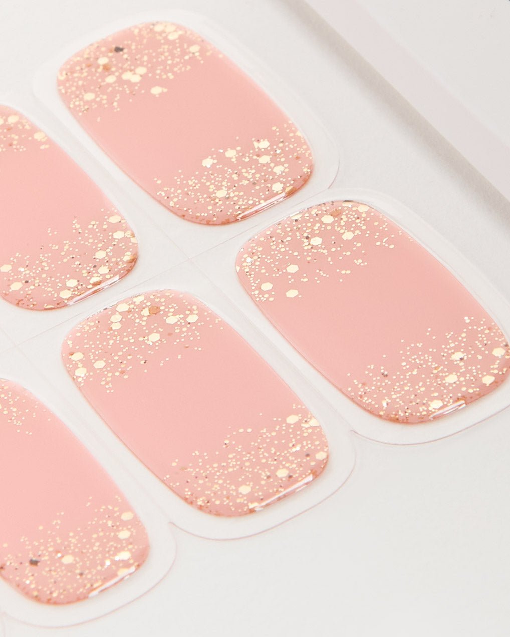 Gold Glitter Ombre Gel Strips - Doonails US