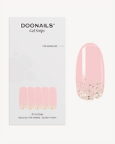 Gold Glitter Ombre Gel Strips - Doonails US