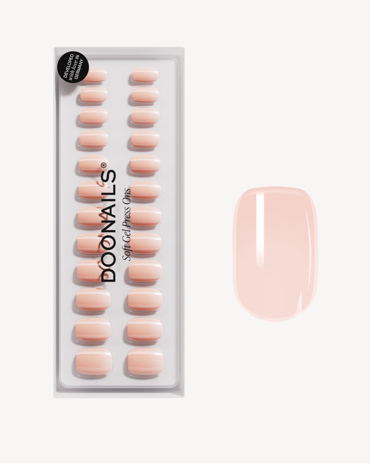 Latte Short Square Soft Gel Press Ons - Doonails US