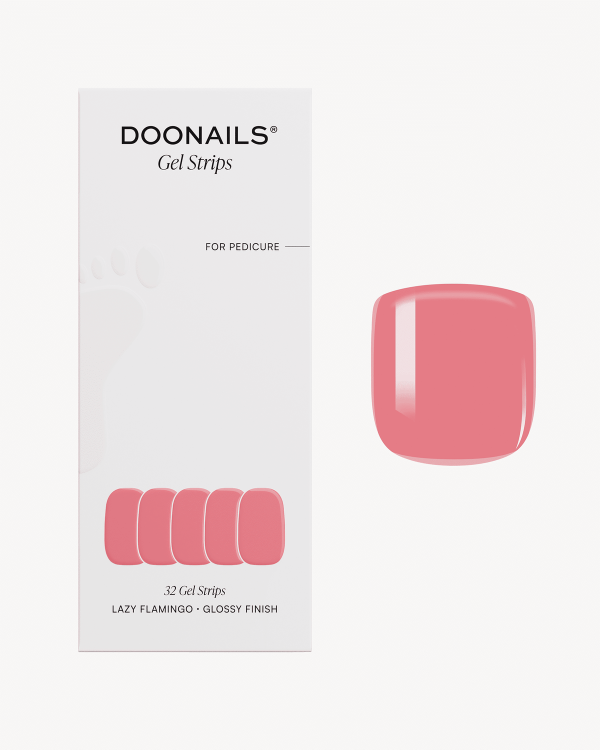 Lazy Flamingo Pedicure Gel Strips - Doonails US