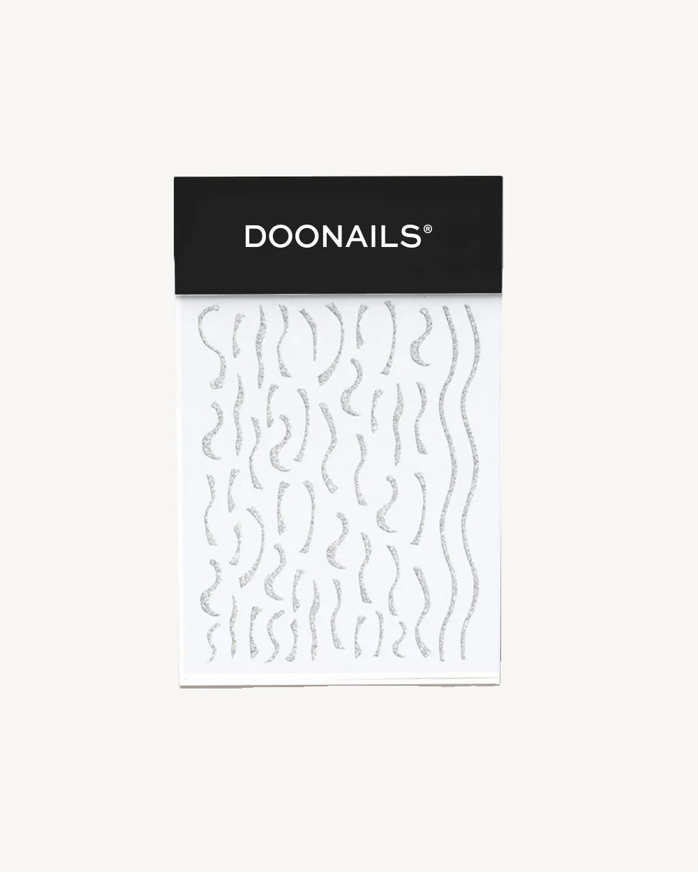 Nail Art Stickers - Silver Glitter - Doonails US