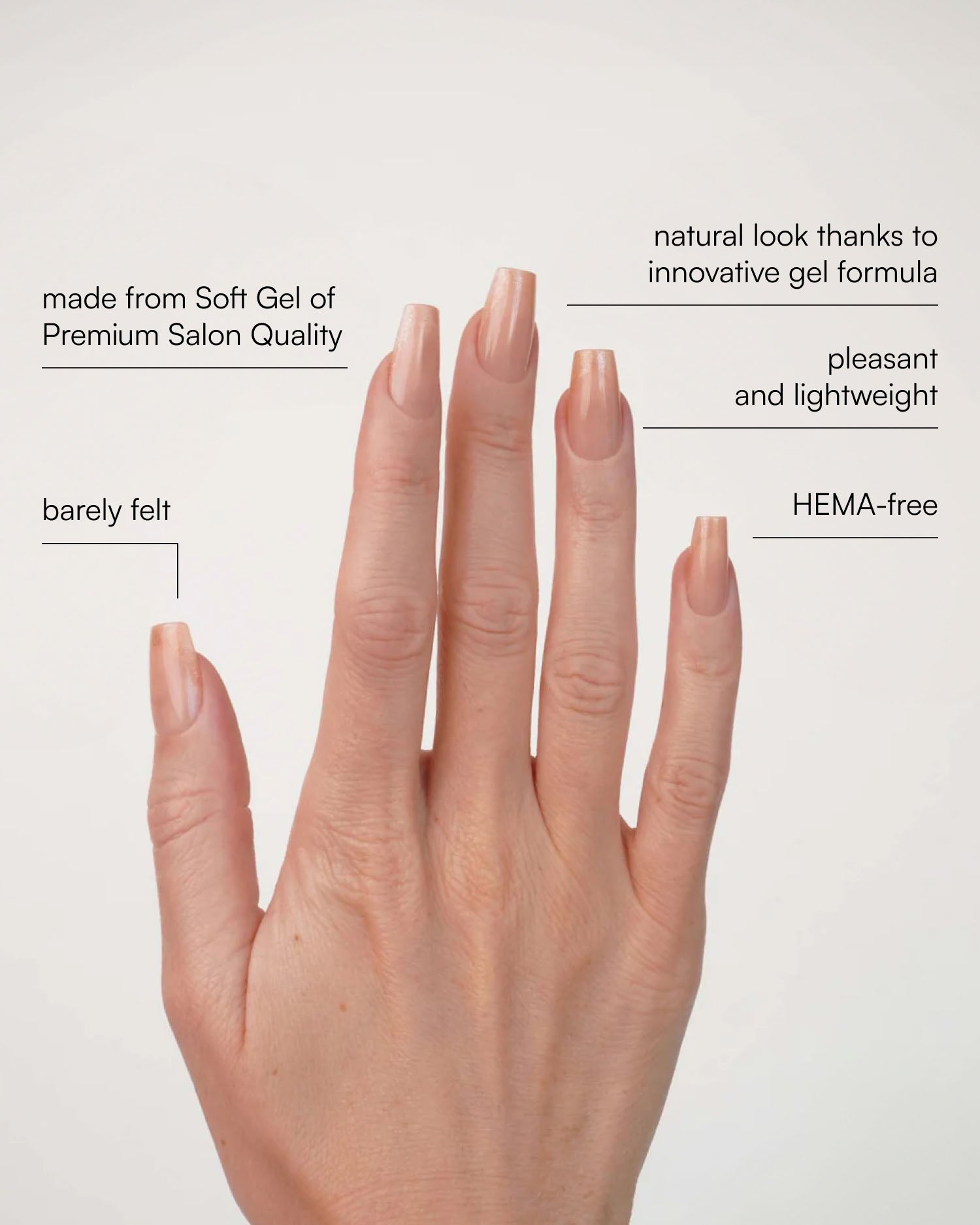 Rosegold Cateye French Short Coffin Soft Gel Press Ons - Doonails US