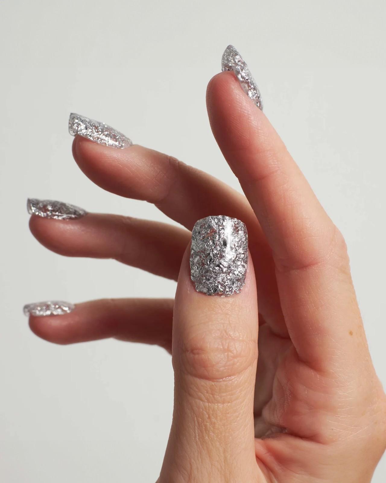 Silver Flakes Dipping Powder - Doonails US