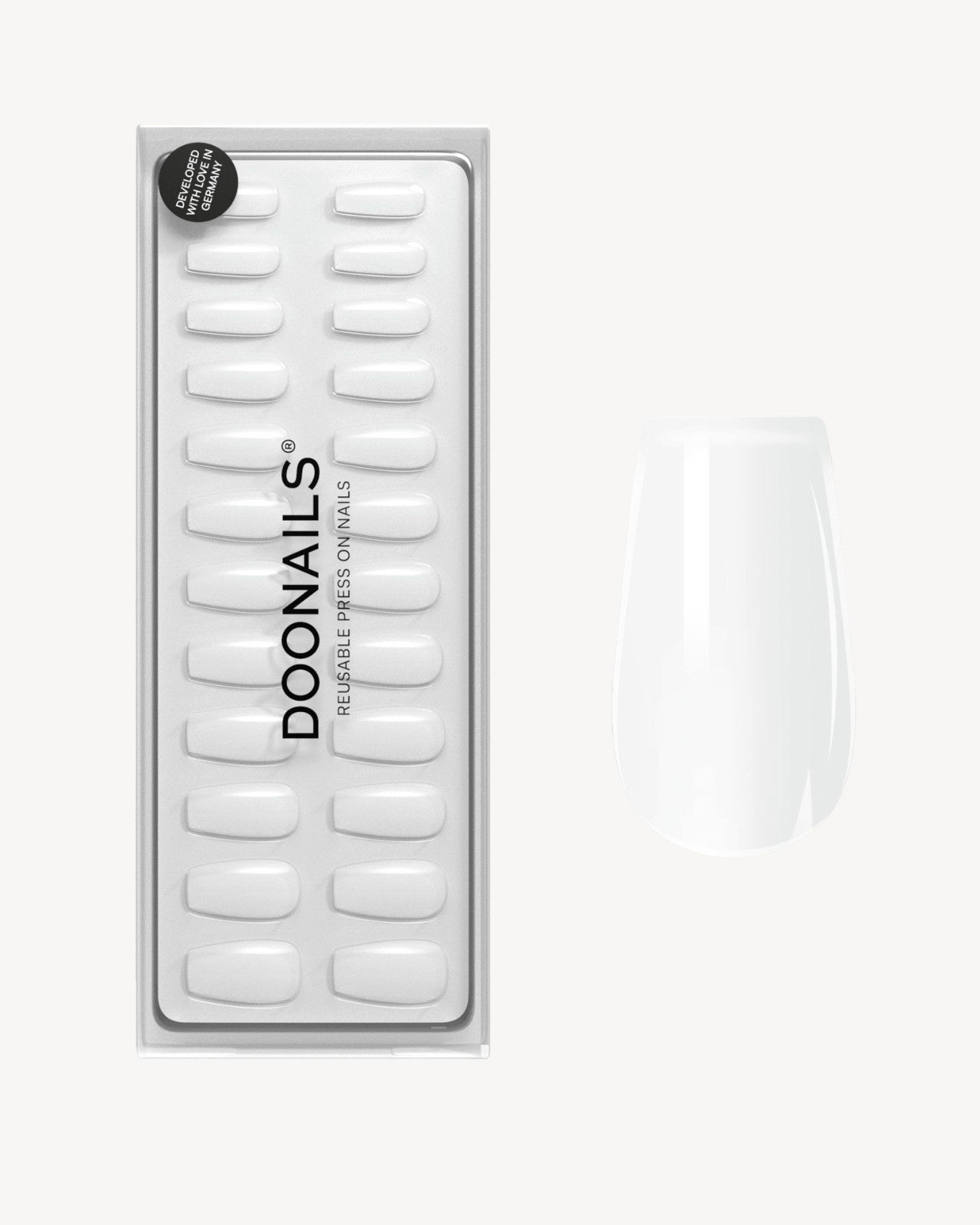 Snow White Short Coffin Soft Gel Press Ons - Doonails US